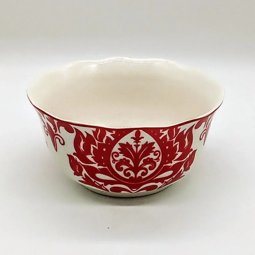 222 Fifth Muse Scallop Rim Porcelain China Bowl